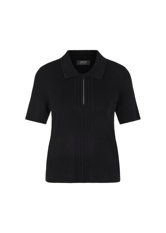 Black polo shirt on a white background
