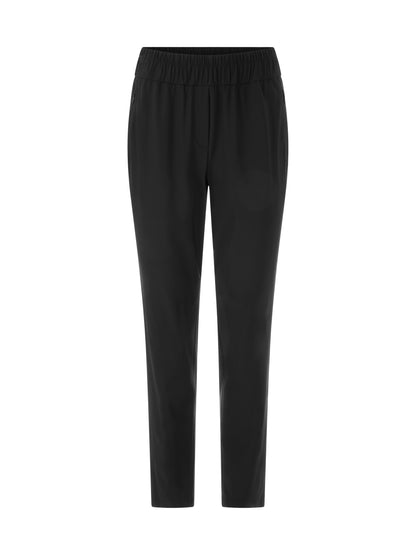 ELASTIC WAISTED LEISURE PANTS BLACK