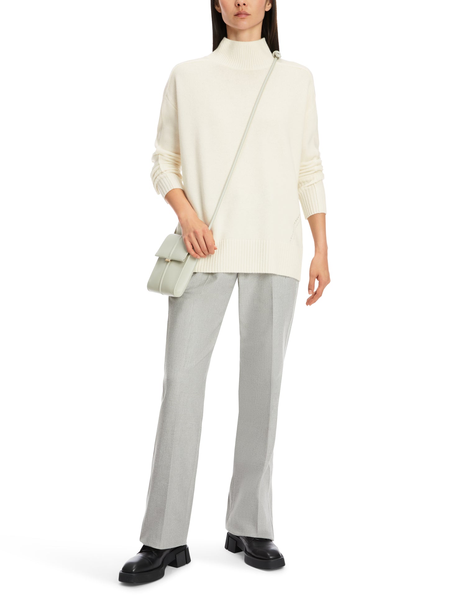 MOCK NECK LOOSE FIT KNIT