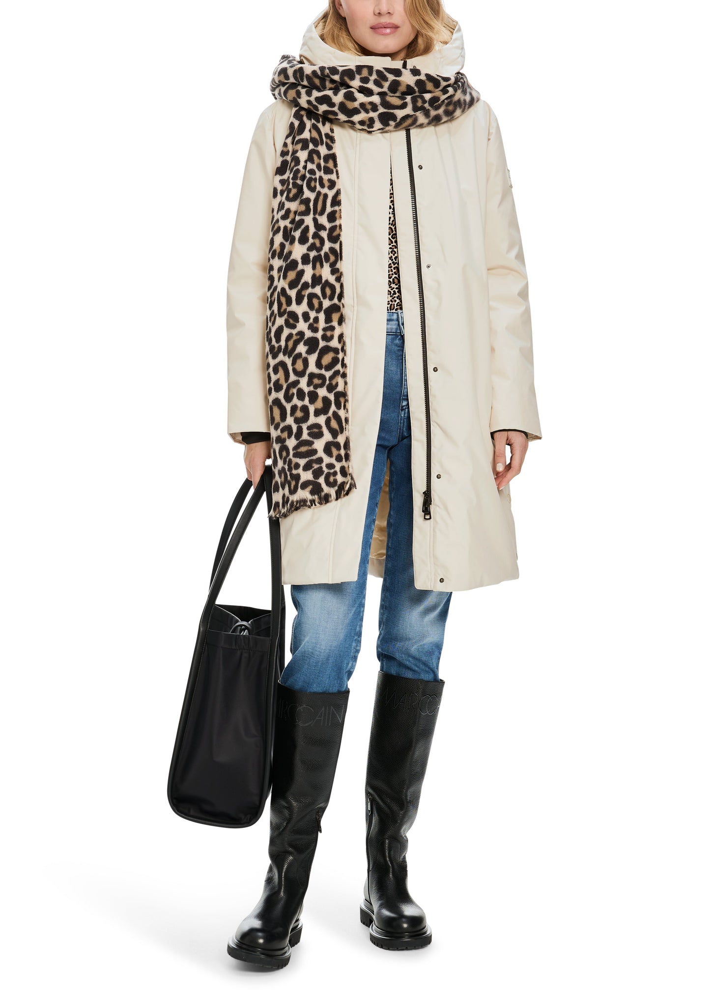 DOWN COAT W HOOD MIDI LENGTH