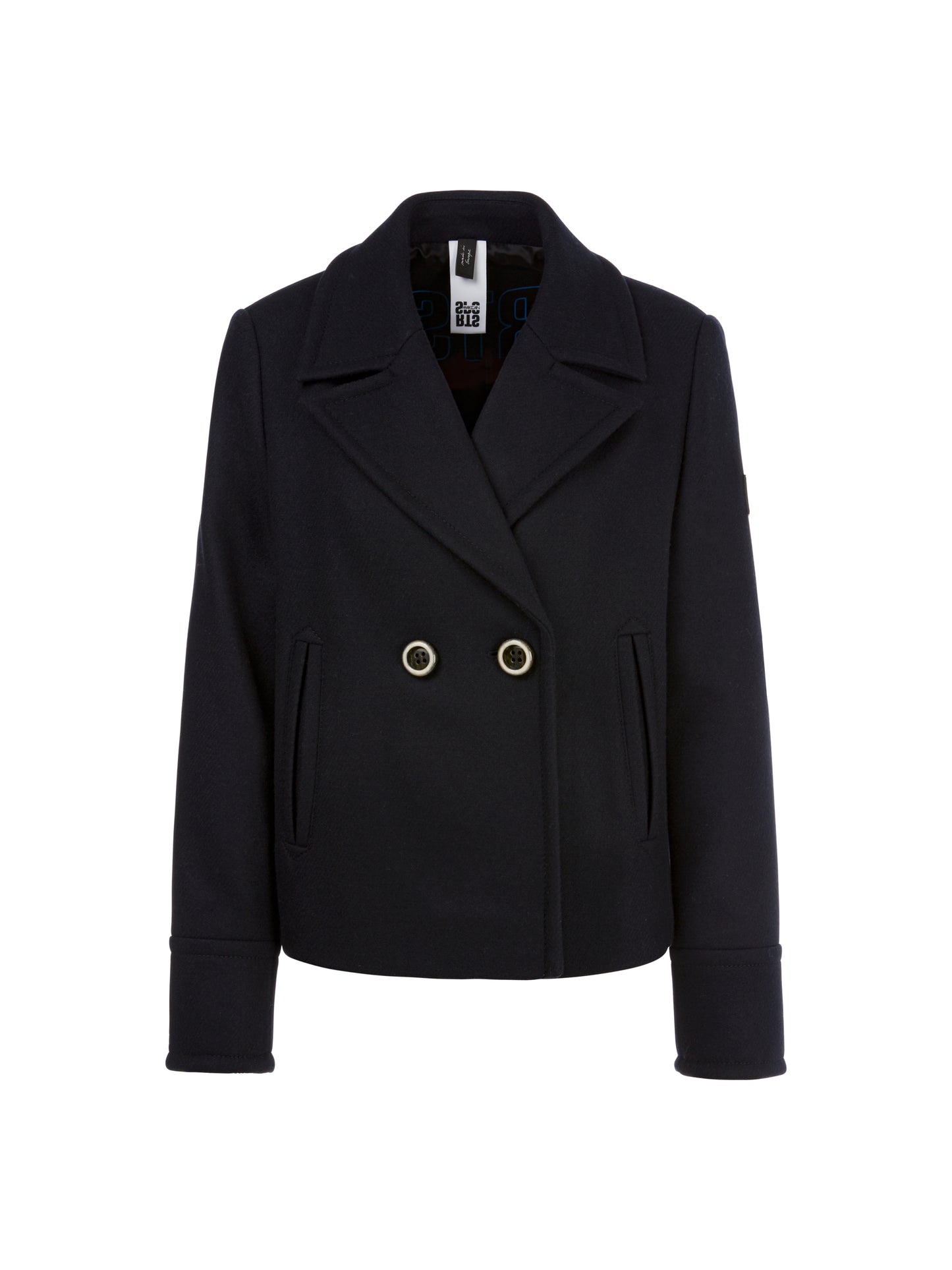 NAVY WOOL BLEND CABAN STYLE OUTDOOR JACKET