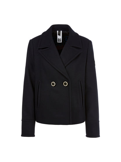 NAVY WOOL BLEND CABAN STYLE OUTDOOR JACKET