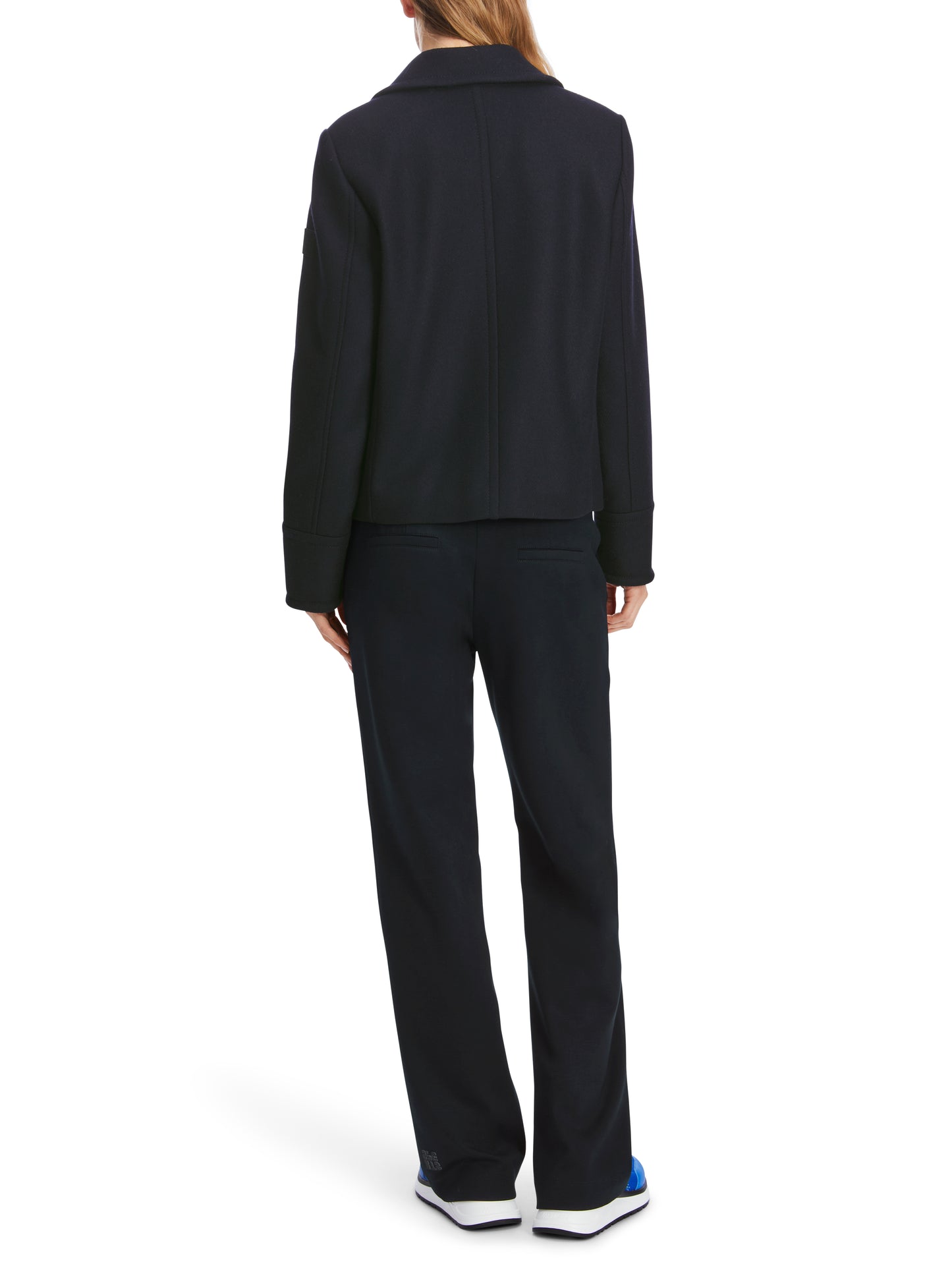 NAVY WOOL BLEND CABAN STYLE OUTDOOR JACKET