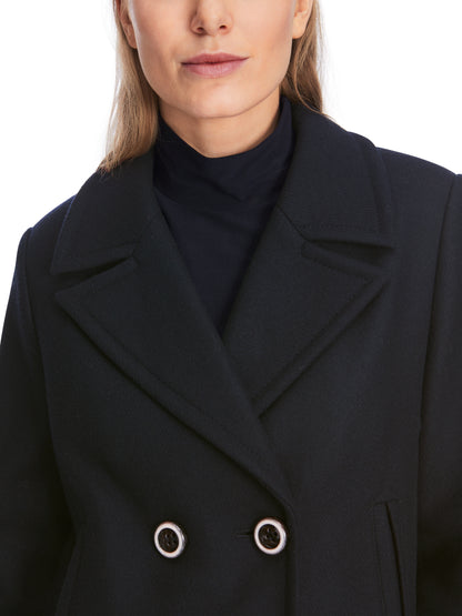 NAVY WOOL BLEND CABAN STYLE OUTDOOR JACKET