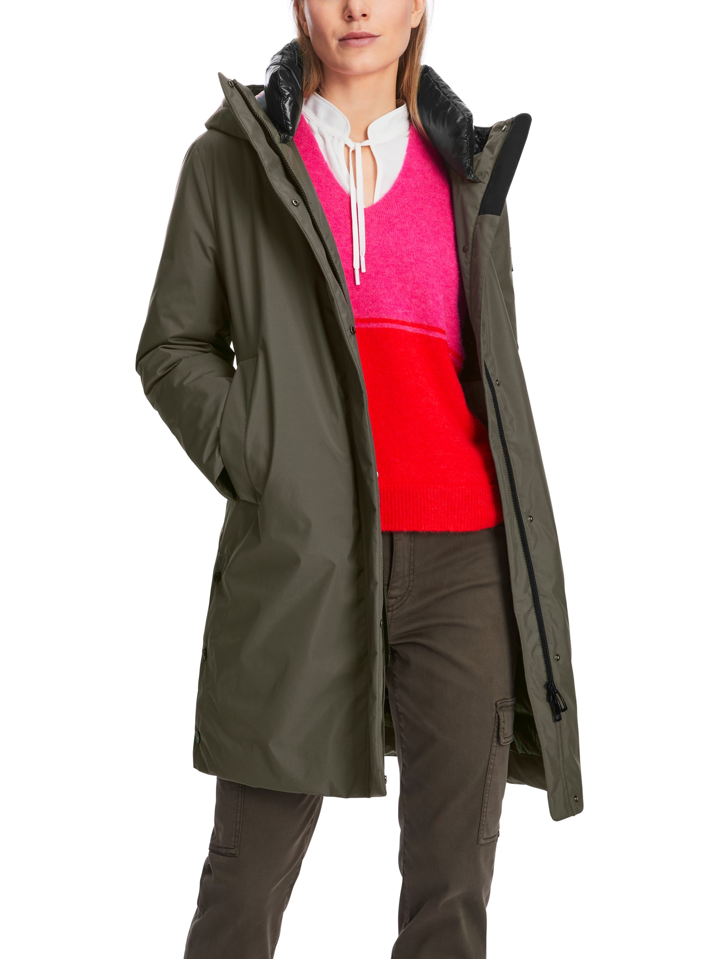DOWN COAT W HOOD MIDI LENGTH