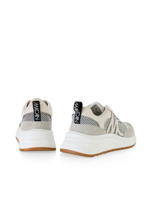 MC LOGO LEATHER BLEND SNEAKER