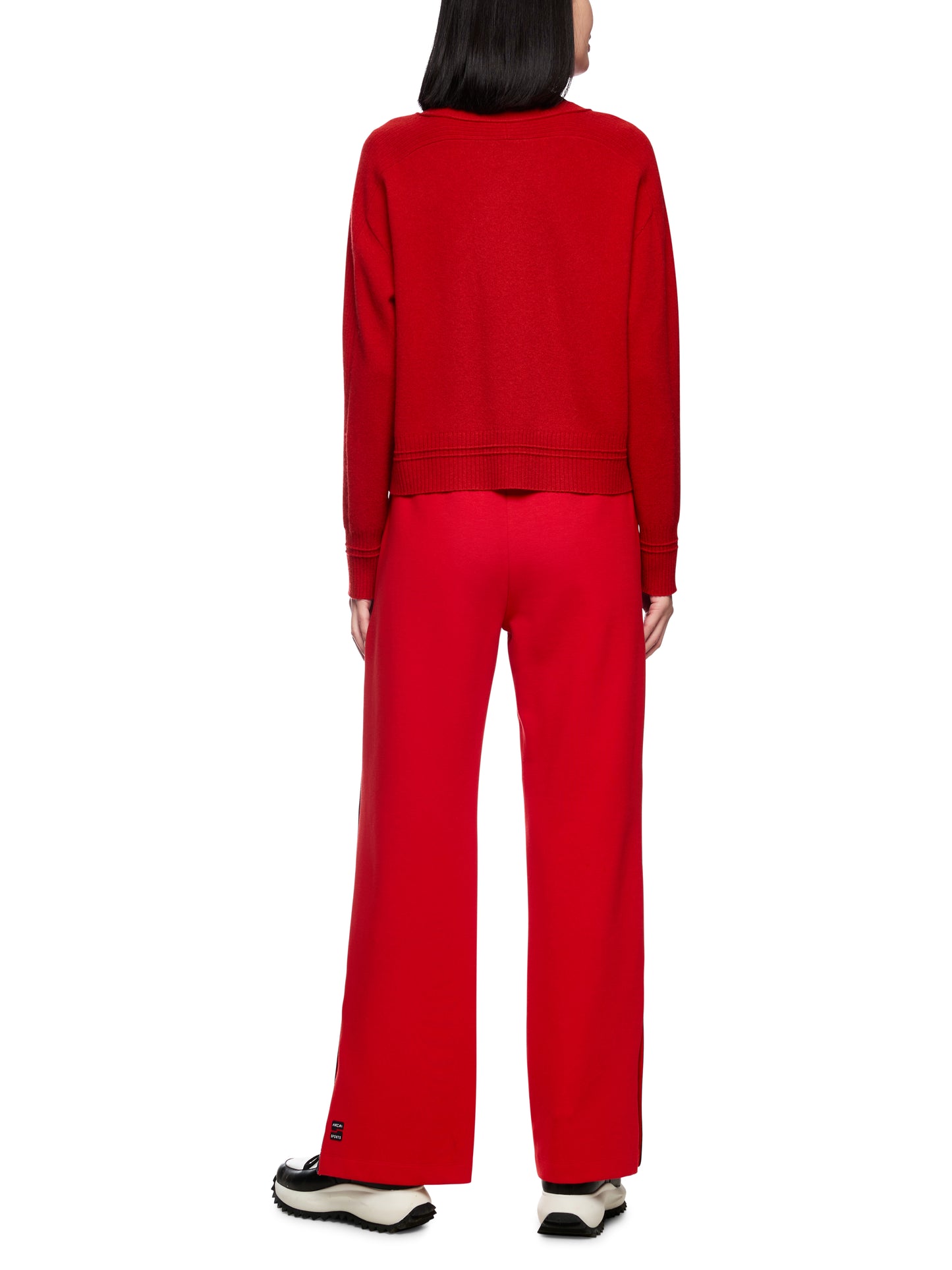 CASHMERE & WOOL CREWNECK SWEATER CRANBERRY