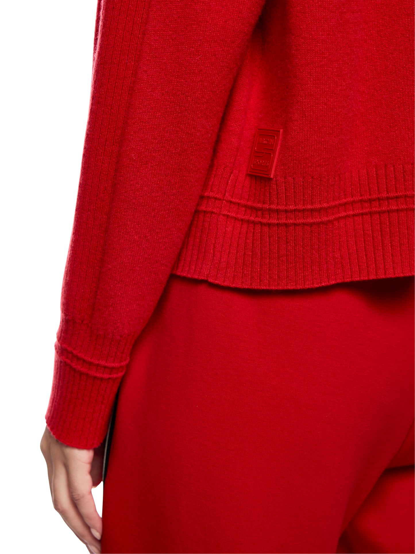 CASHMERE & WOOL CREWNECK SWEATER CRANBERRY