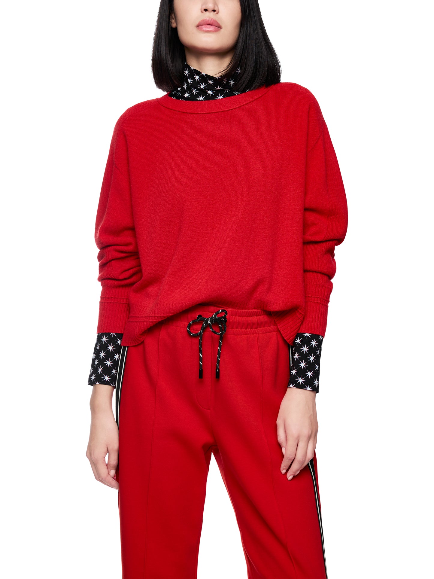 CASHMERE & WOOL CREWNECK SWEATER CRANBERRY