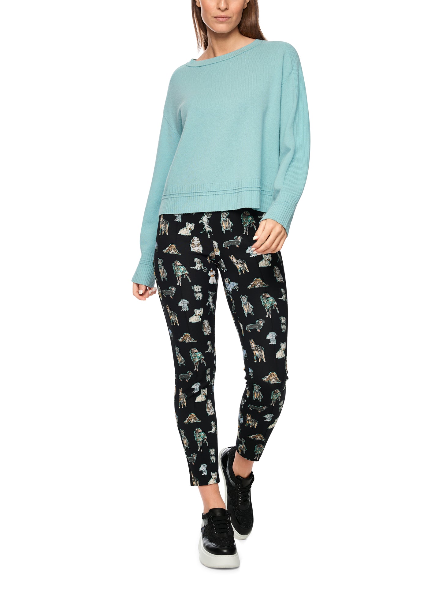 CASHMERE & WOOL CREWNECK SWEATER TEAL