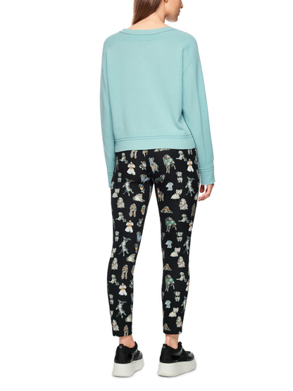 CASHMERE & WOOL CREWNECK SWEATER TEAL