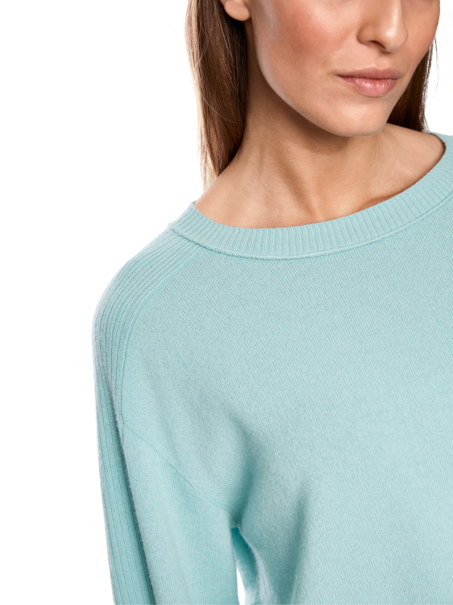 CASHMERE & WOOL CREWNECK SWEATER TEAL