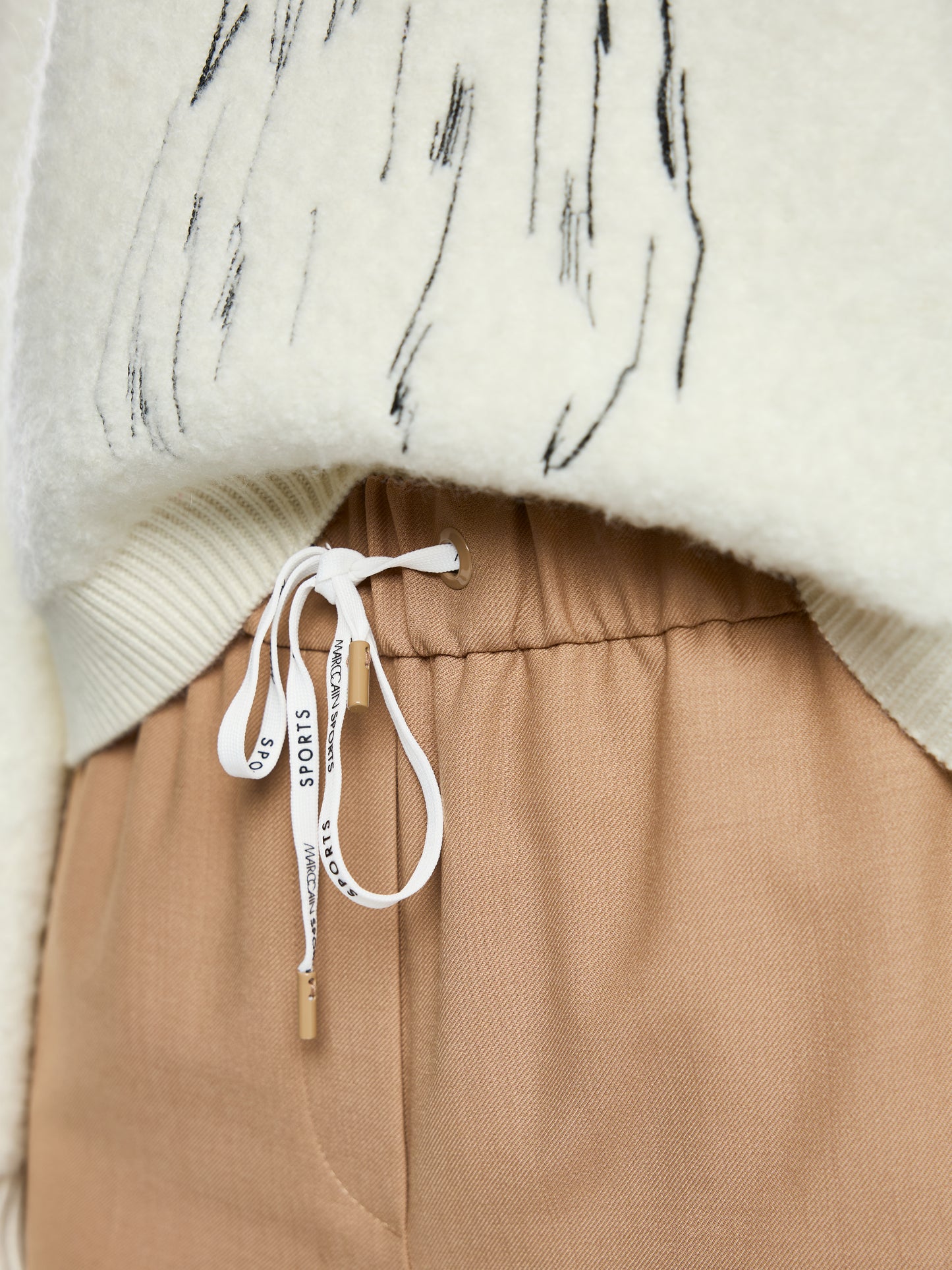 RANCHI PANTS W DRAWSTRING MILK COFFEE