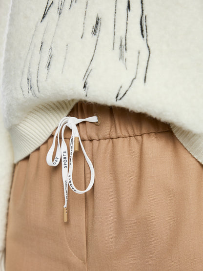 RANCHI PANTS W DRAWSTRING MILK COFFEE