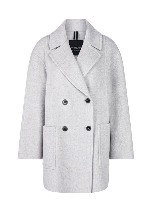 Grey Wool Outdoor  Double Breasted Coat at MOYA - view 1