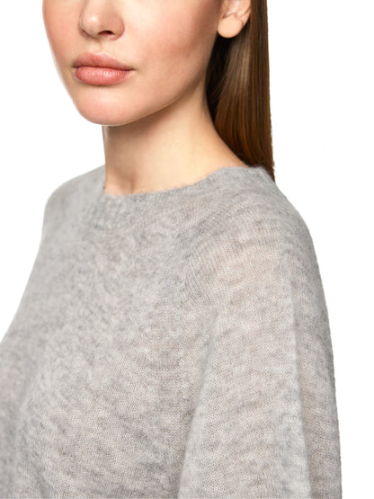 SILVER GREY SHORT SLEEVED KNIT