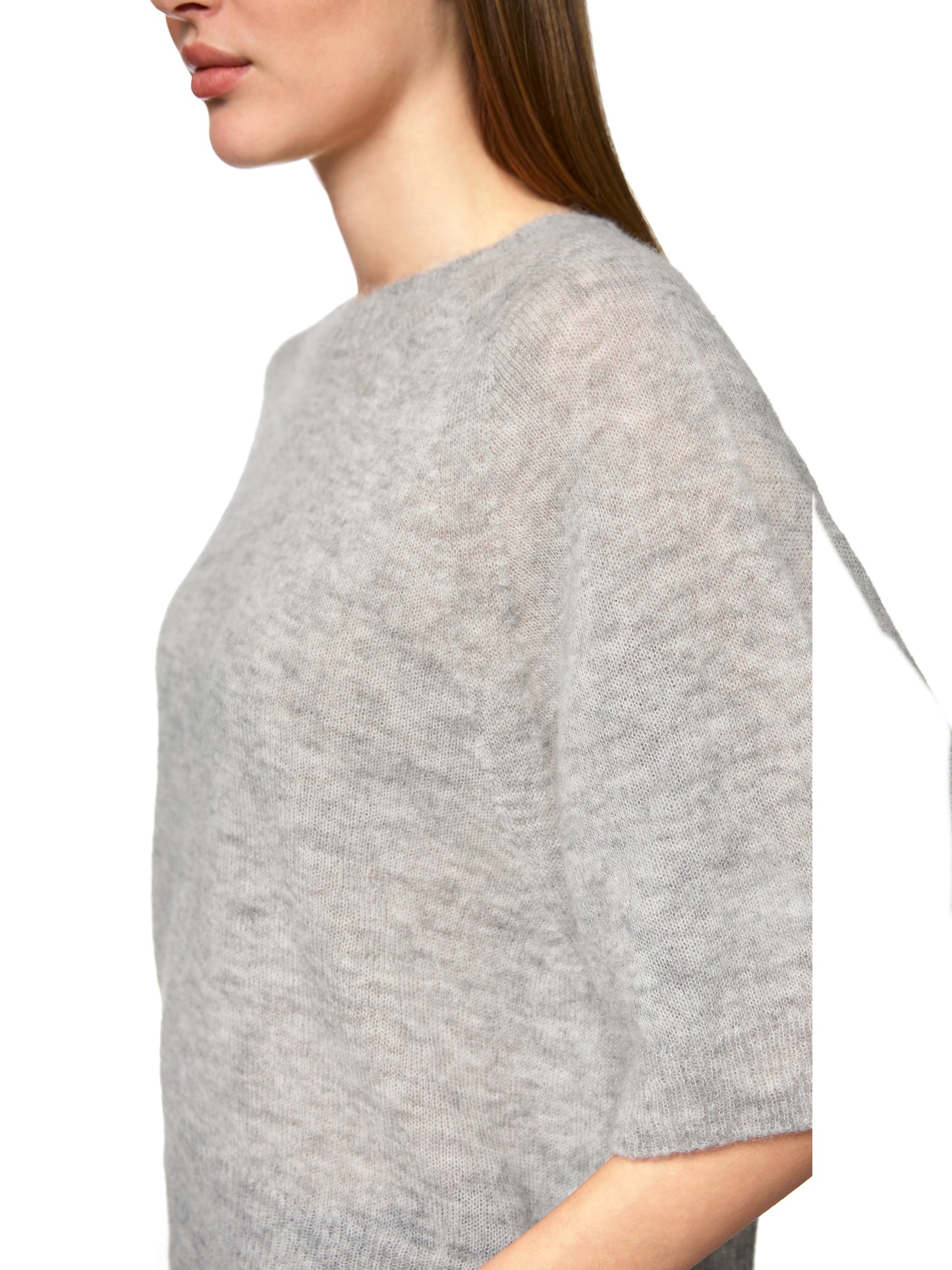 SILVER GREY SHORT SLEEVED KNIT