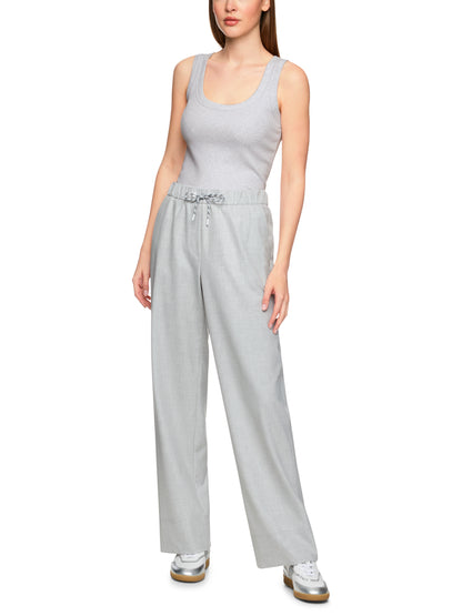 BASIC RIB SCOOP NECK TANK SLIVER GREY