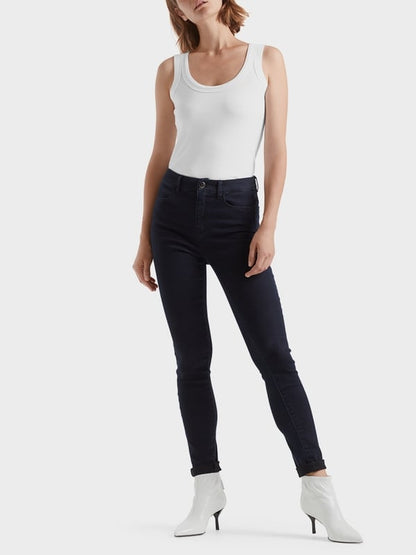 BASIC RIB SCOOP NECK TANK WHITE