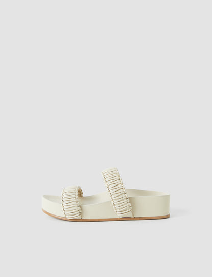 ISHA 3 STRAP GATHERED NAPPA SLIDE