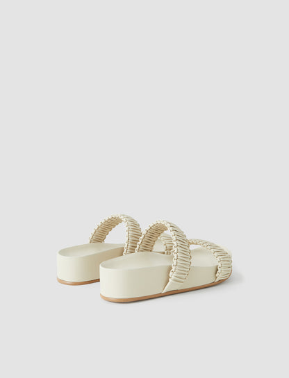 ISHA 3 STRAP GATHERED NAPPA SLIDE