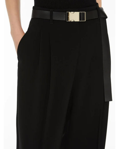 Neottia Straight Leg Trouser In White & Black by Max Mara Studio