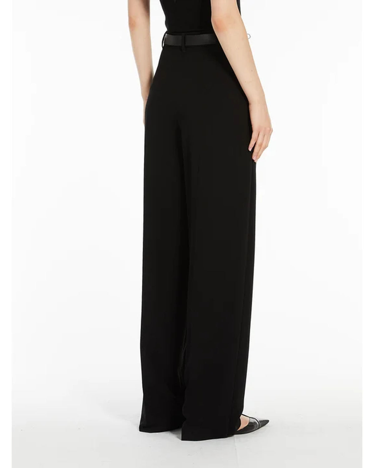 Neottia Straight Leg Trouser In White & Black by Max Mara Studio