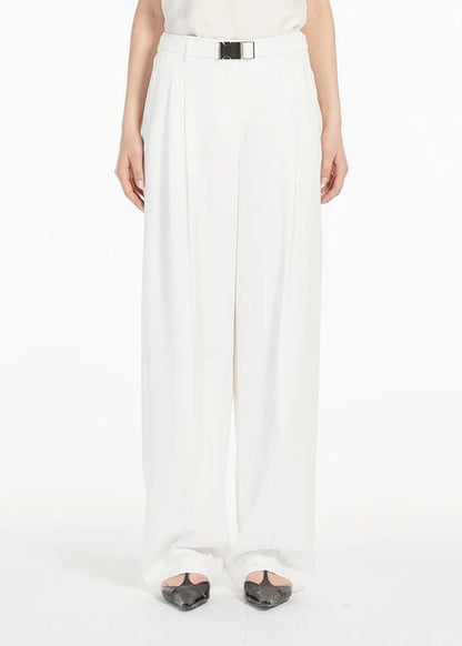 Neottia Straight Leg Trouser In White & Black by Max Mara Studio