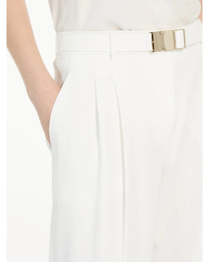 Neottia Straight Leg Trouser In White & Black by Max Mara Studio