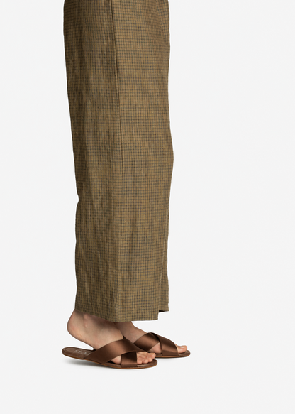 Pavana Silk Satin Slides | Nutmeg by Pedro Garcia - view 1