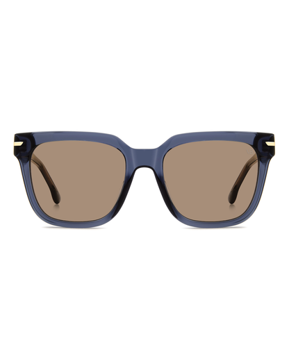 RECTANGLE TRANSPARENT BLUE SUNGLASSES