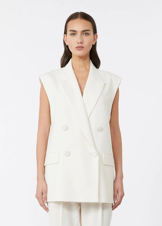 Pomez Cady Vest In Ivory by Max Mara - view 1
