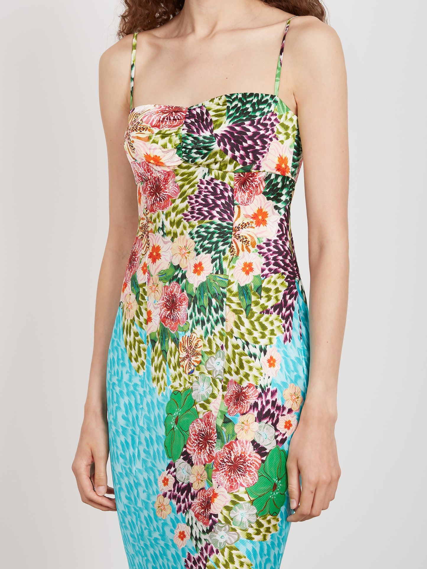 RENEE LONG DRESS PLUMERIA TRELLIS