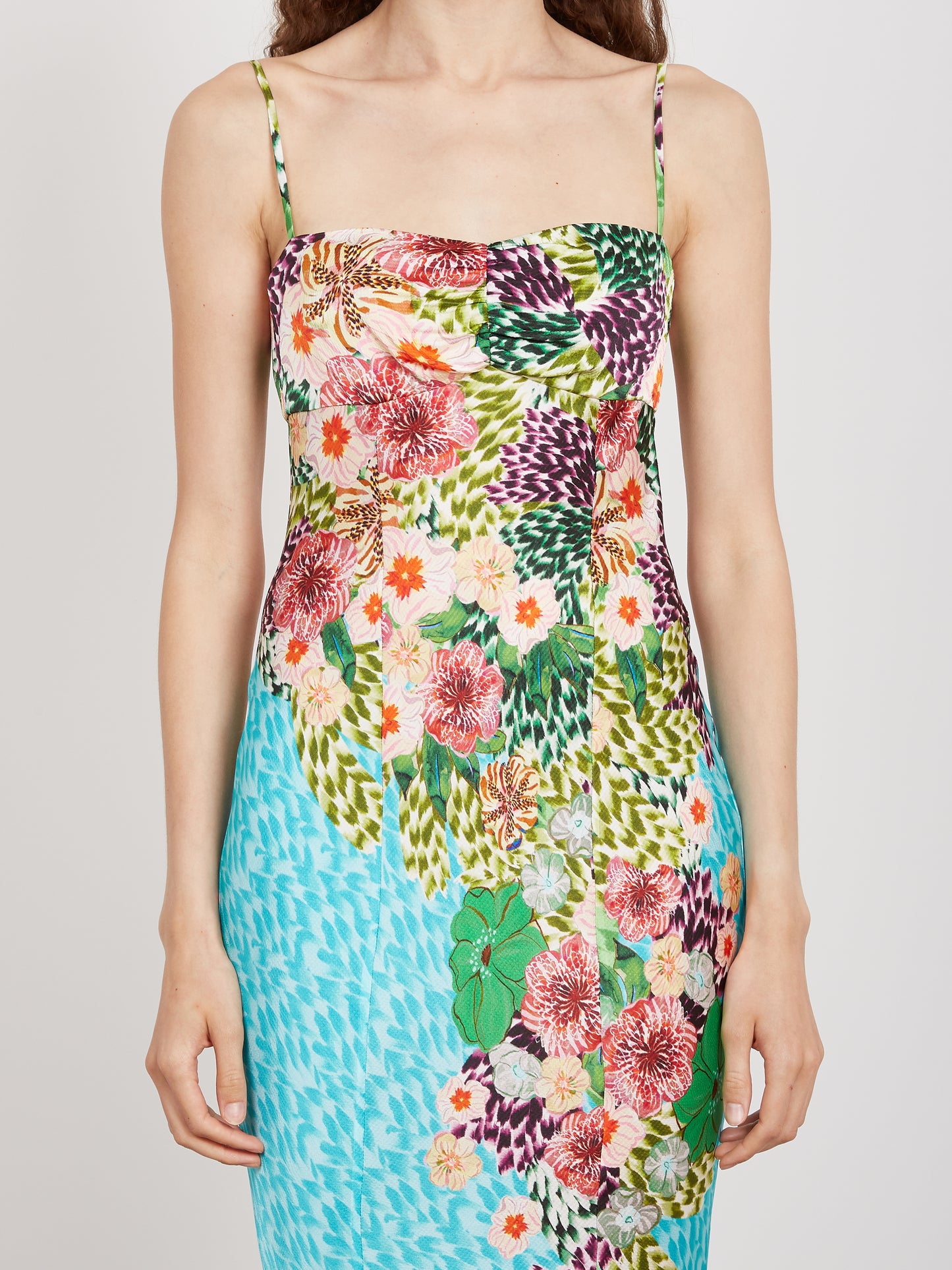 RENEE LONG DRESS PLUMERIA TRELLIS