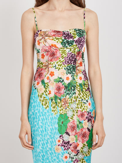 RENEE LONG DRESS PLUMERIA TRELLIS