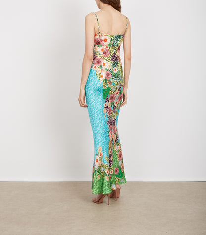 RENEE LONG DRESS PLUMERIA TRELLIS