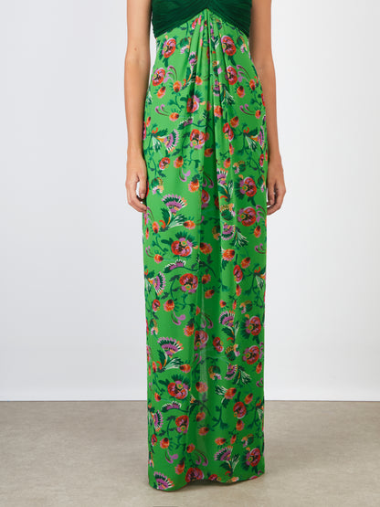 CHANI LONG DRESS SAFFIER APPLE/VERDIAN