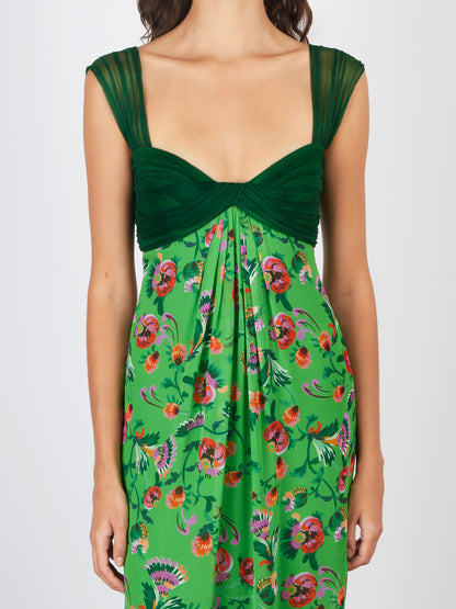 CHANI LONG DRESS SAFFIER APPLE/VERDIAN