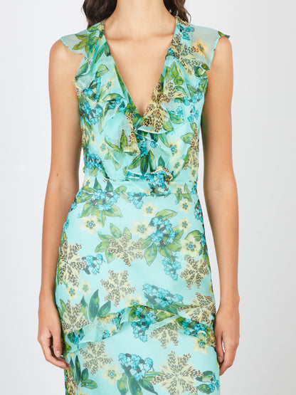 RITA DRESS FIORI MINT