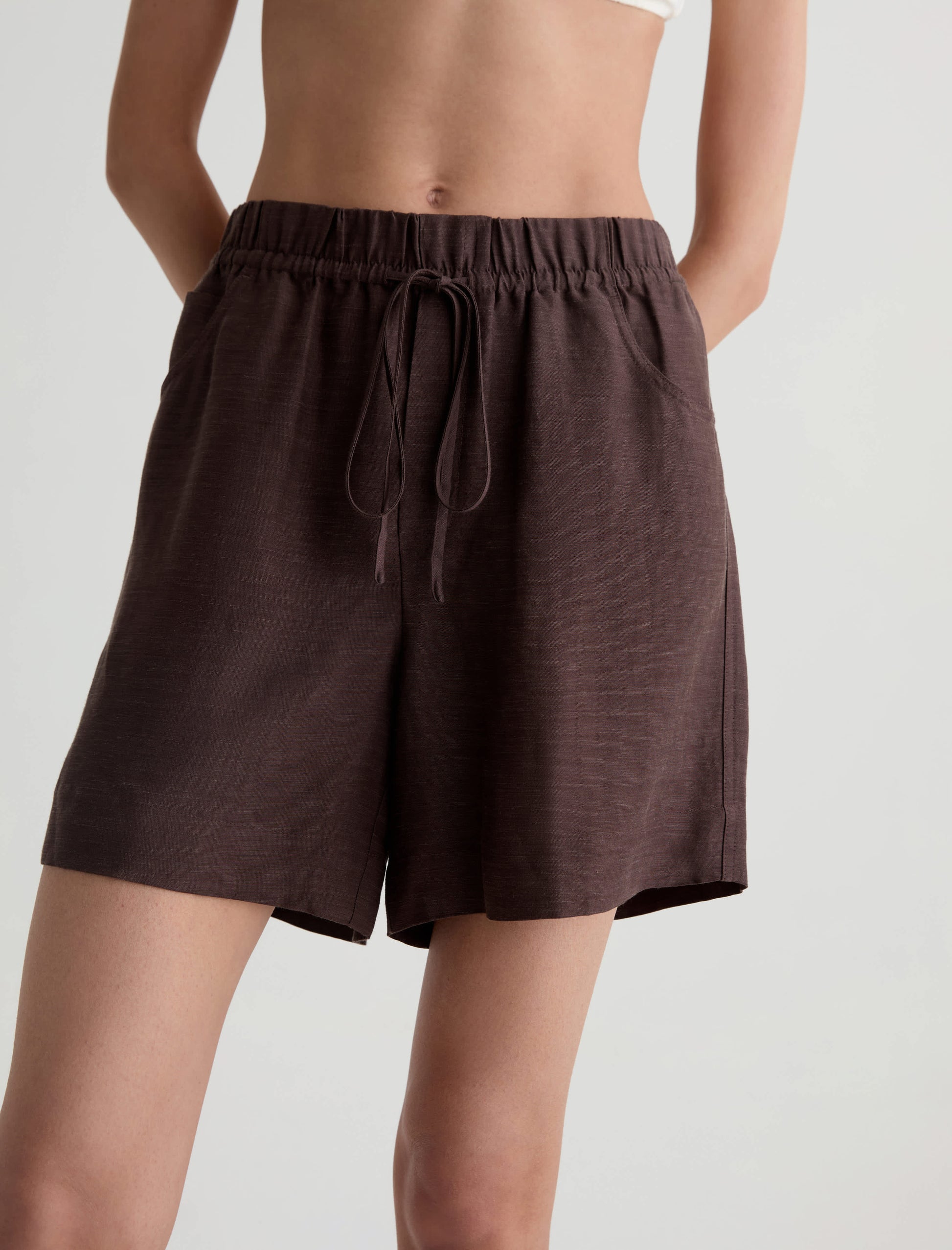 Century Cinched Short In Oak Barrel by AG Jeans - view 4