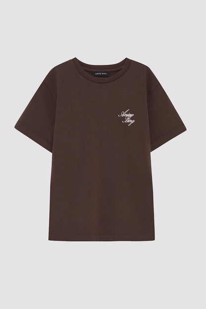 SHELLEY TEE MONOGRAM - CHOCOLATE BROWN