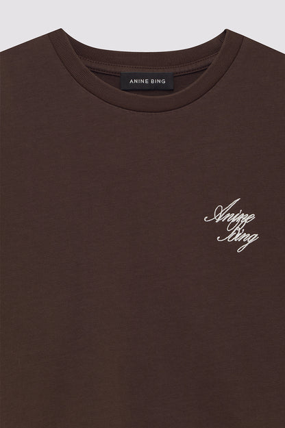 SHELLEY TEE MONOGRAM - CHOCOLATE BROWN