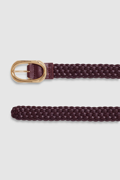 SIGNATURE LINK BELT BRAIDED FIG BELT