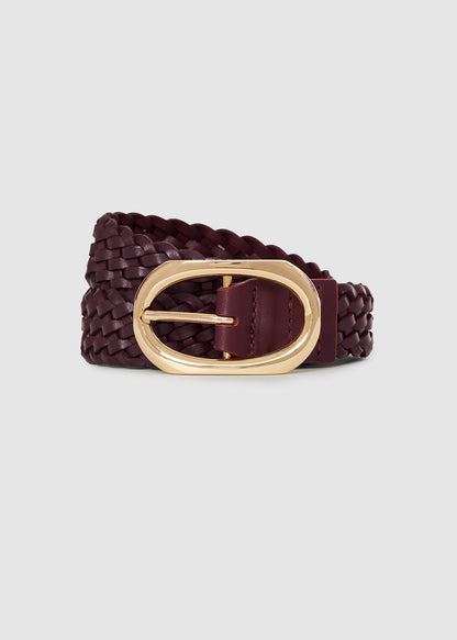 SIGNATURE LINK BELT BRAIDED FIG BELT