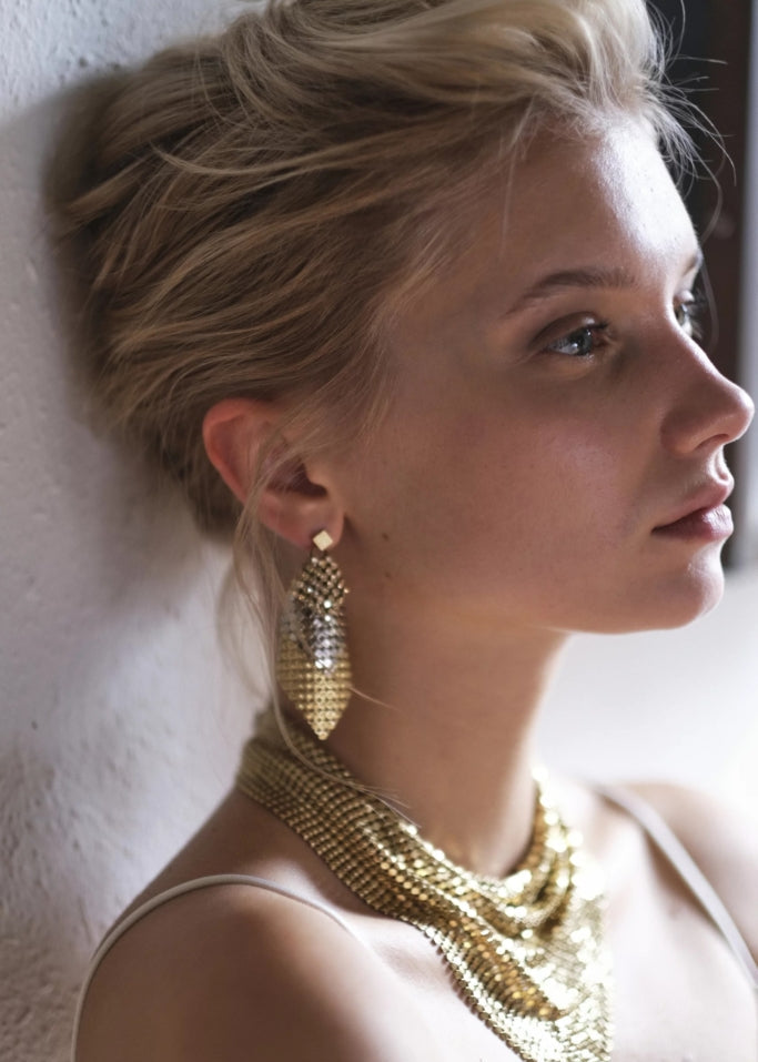 Sparkle 3 Earrings In Gold by Laura B - view 1