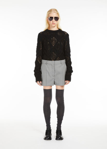 NARVEL DIAMOND KNIT PATTERN CREW NECK KNIT