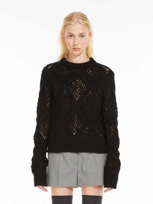 NARVEL DIAMOND KNIT PATTERN CREW NECK KNIT