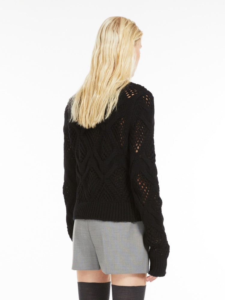 NARVEL DIAMOND KNIT PATTERN CREW NECK KNIT
