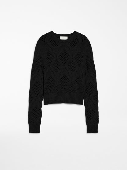 NARVEL DIAMOND KNIT PATTERN CREW NECK KNIT