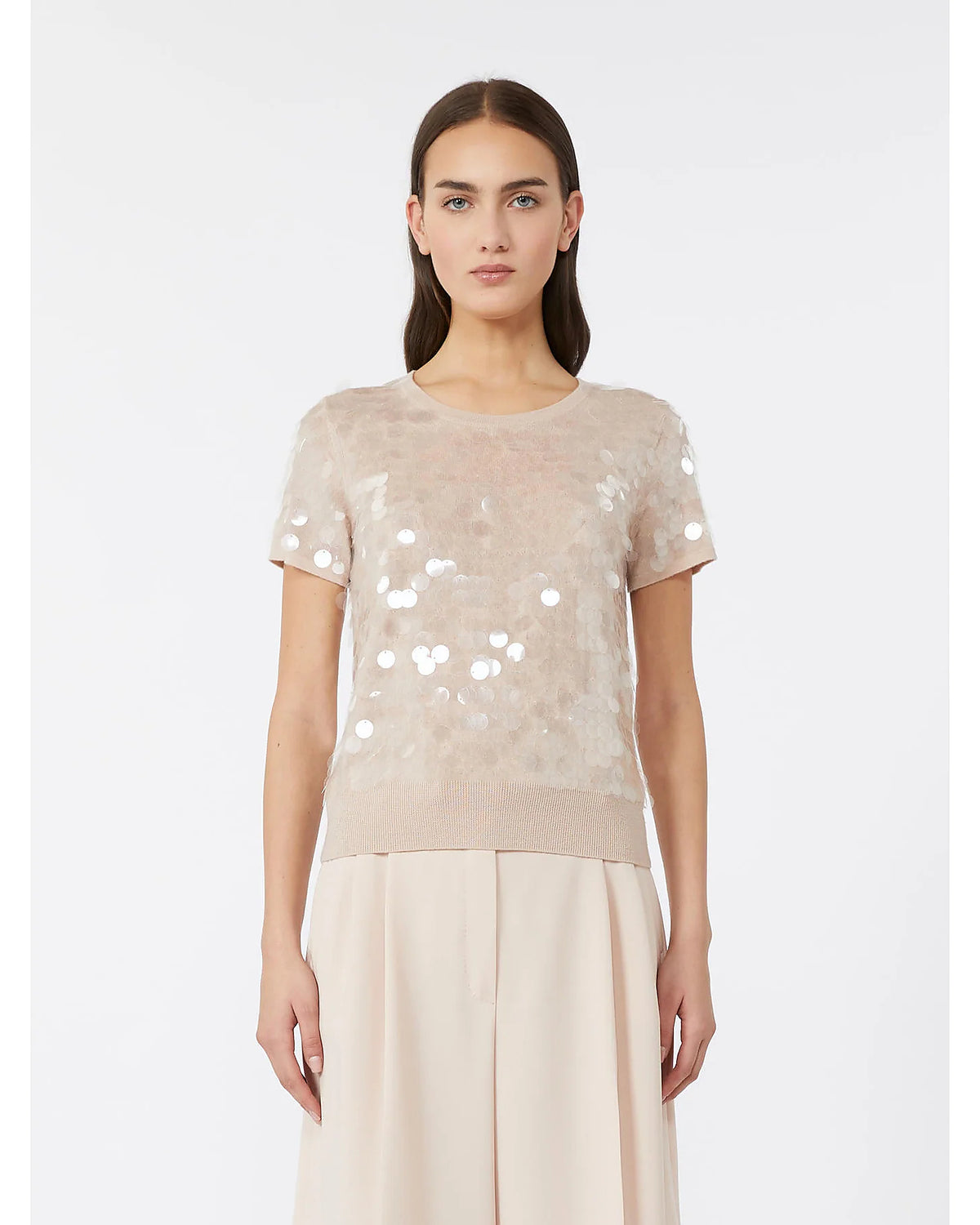 Saio Virgin Wool Knit In Pink by Max Mara - view 3